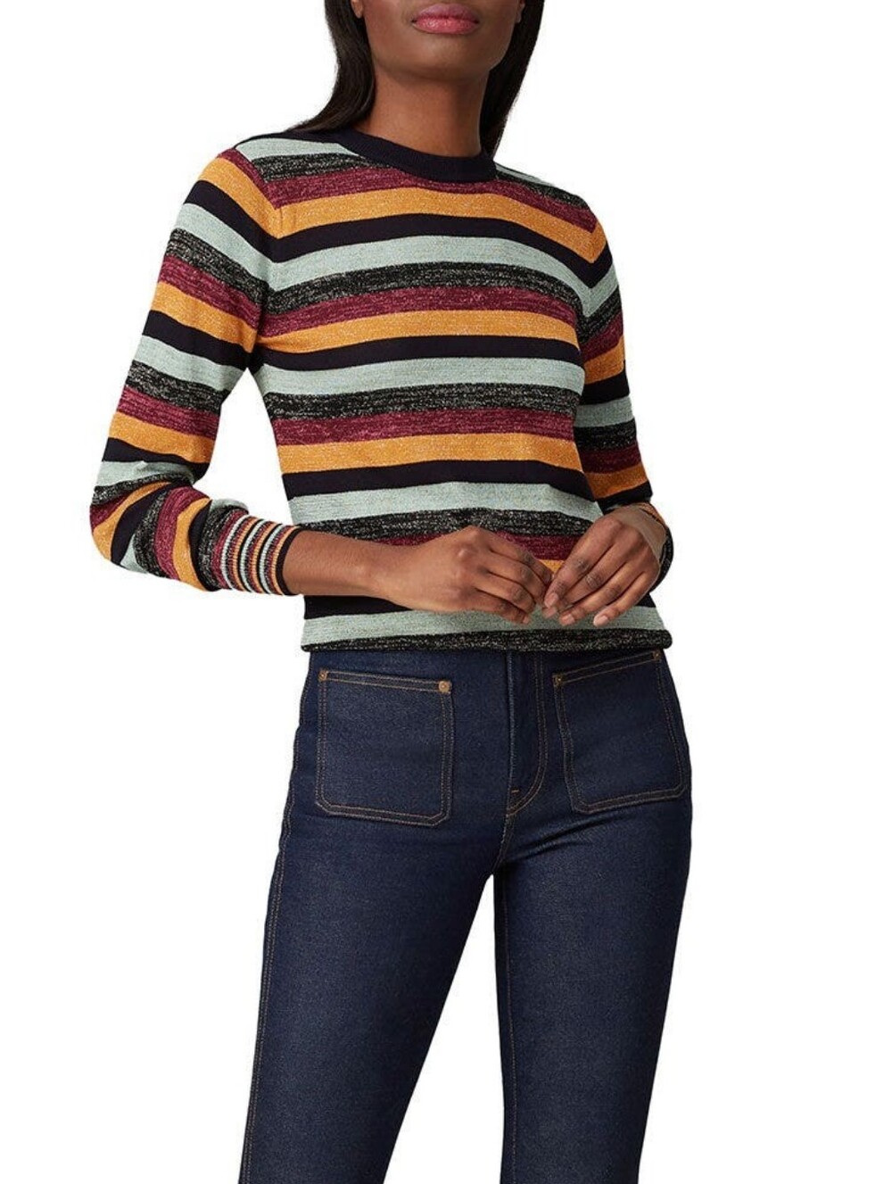 Scotch & Soda Multicolor Stargazer Striped Crewneck Sweater
